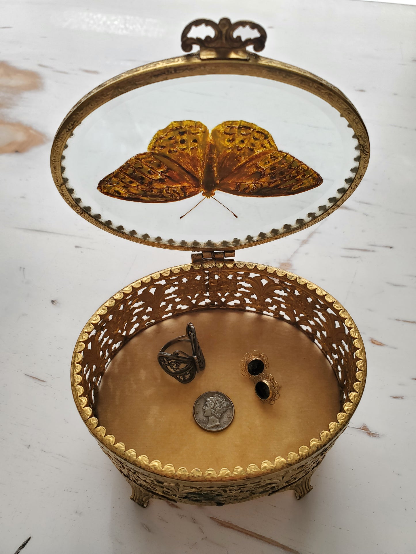 Great Spangled Fritillary + Trinket Box