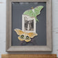 Luna Moth + Polyphemus Moth + Found Photo